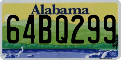 AL license plate 64BQ299