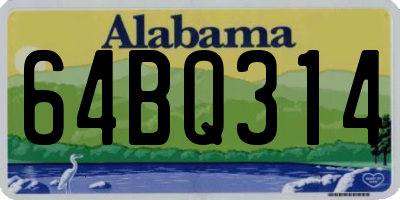 AL license plate 64BQ314