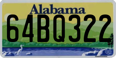 AL license plate 64BQ322