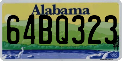 AL license plate 64BQ323
