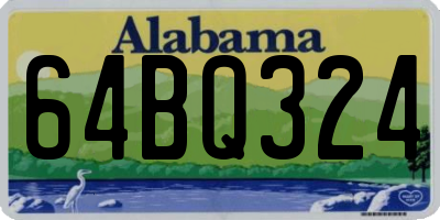 AL license plate 64BQ324
