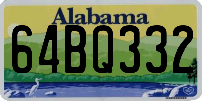 AL license plate 64BQ332