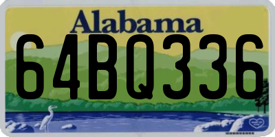 AL license plate 64BQ336