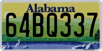 AL license plate 64BQ337