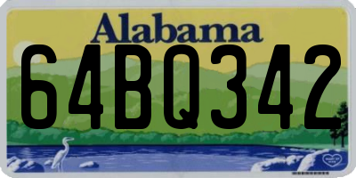 AL license plate 64BQ342