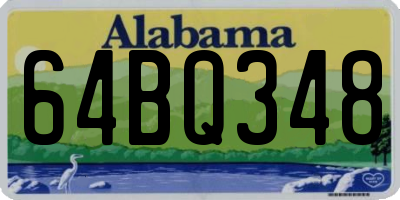 AL license plate 64BQ348