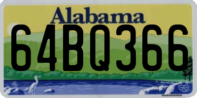 AL license plate 64BQ366