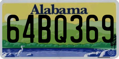AL license plate 64BQ369