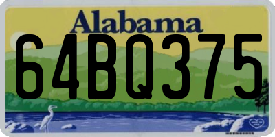 AL license plate 64BQ375