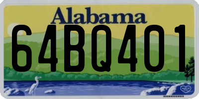 AL license plate 64BQ401