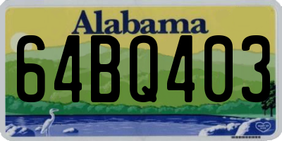 AL license plate 64BQ403