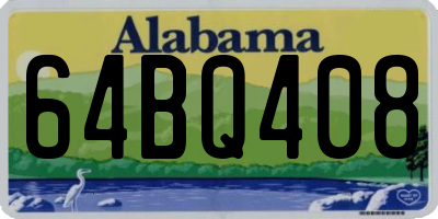 AL license plate 64BQ408