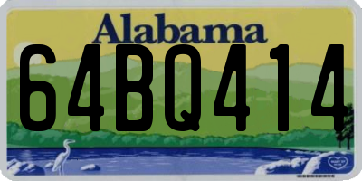 AL license plate 64BQ414