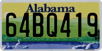 AL license plate 64BQ419