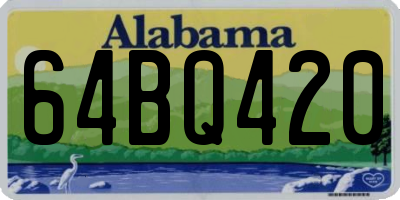 AL license plate 64BQ420