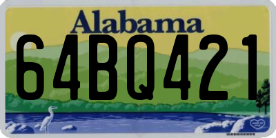 AL license plate 64BQ421