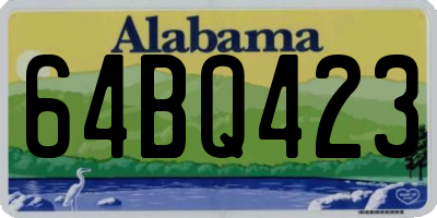 AL license plate 64BQ423