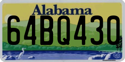 AL license plate 64BQ430