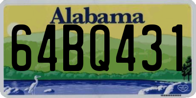 AL license plate 64BQ431