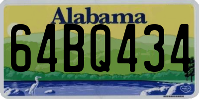 AL license plate 64BQ434