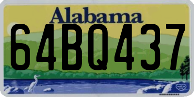 AL license plate 64BQ437