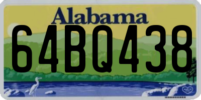 AL license plate 64BQ438