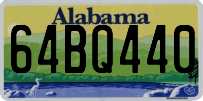 AL license plate 64BQ440