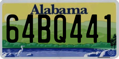 AL license plate 64BQ441
