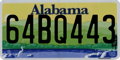 AL license plate 64BQ443
