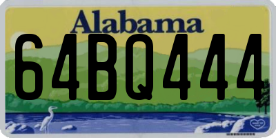 AL license plate 64BQ444