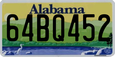 AL license plate 64BQ452