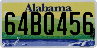 AL license plate 64BQ456