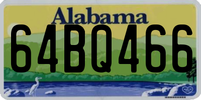 AL license plate 64BQ466
