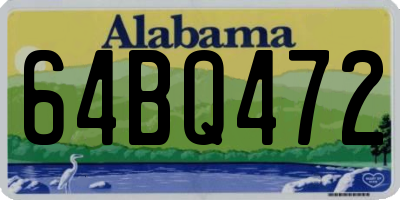 AL license plate 64BQ472