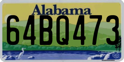 AL license plate 64BQ473