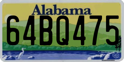 AL license plate 64BQ475