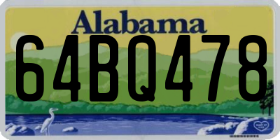 AL license plate 64BQ478
