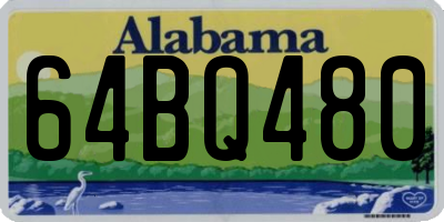 AL license plate 64BQ480