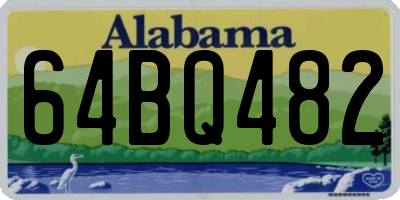 AL license plate 64BQ482