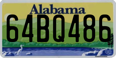 AL license plate 64BQ486