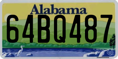 AL license plate 64BQ487