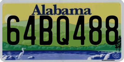 AL license plate 64BQ488