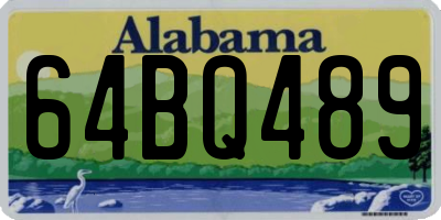 AL license plate 64BQ489