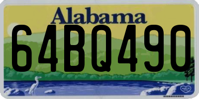 AL license plate 64BQ490