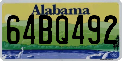 AL license plate 64BQ492