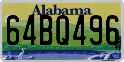 AL license plate 64BQ496