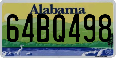 AL license plate 64BQ498