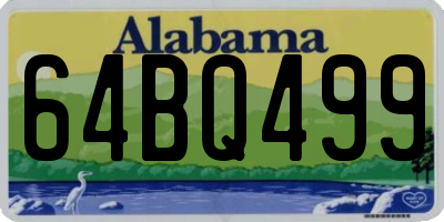 AL license plate 64BQ499