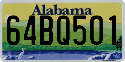 AL license plate 64BQ501