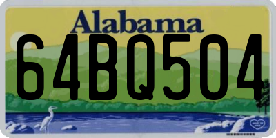 AL license plate 64BQ504